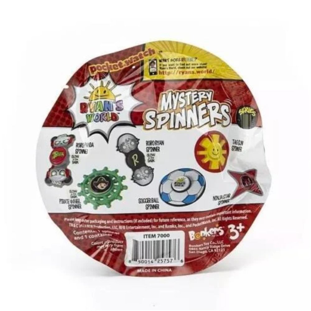 RYAN'S WORLD Mystery Spinner - SERIES 2 - Ages 3+ NEW SEALED (2 PACK) - Picture 2 of 3